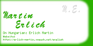 martin erlich business card